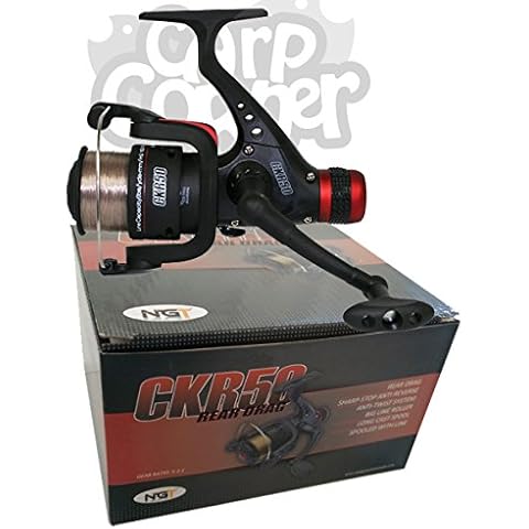 CK50 Match & Coarse Fishing Reel With Rear Drag Pre Loaded With Brown 8lb Line (2 Reels) Cover