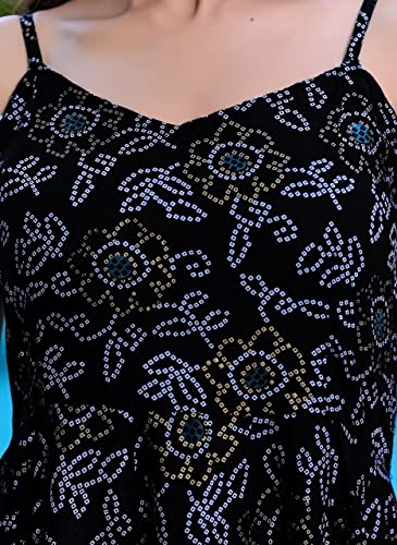 Image of Women Gown with Bandhej Print