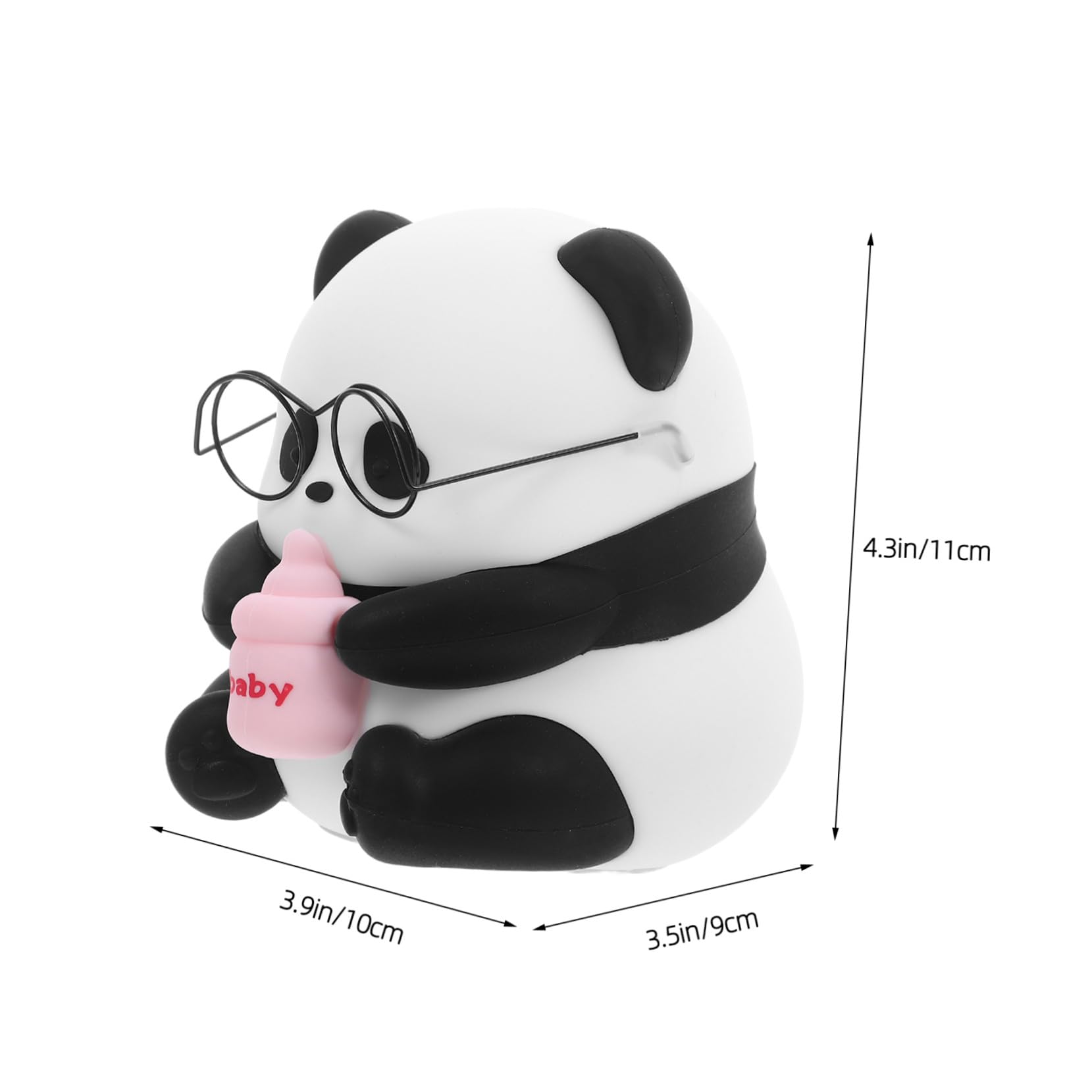 Artibetter Lámpara de Noche para Bebés Panda de Silicona Luz LED Recargable con Ajustables Luz Portátil y Segura para Habitaciones Infantiles y Guarderías