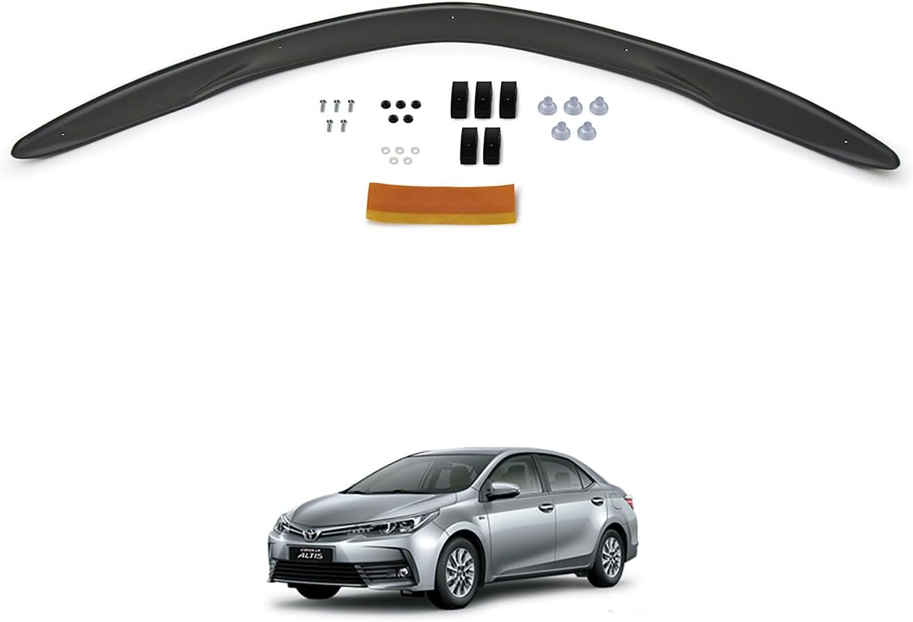 Front Hood Deflector Bugflector/Bug Shield Compatible with Toyota Corolla 2013-2017, Low Profile Hood Protector, ABS Bug Guard Design, Auto Exterior Accessories, Black