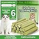 6 Katzengras-Kaustäbchen für Wohnungskatzen, Natürliche Zahnpflege-Sticks mit Katzengras gegen Haarballen - Spielzeug & Snack in Einem