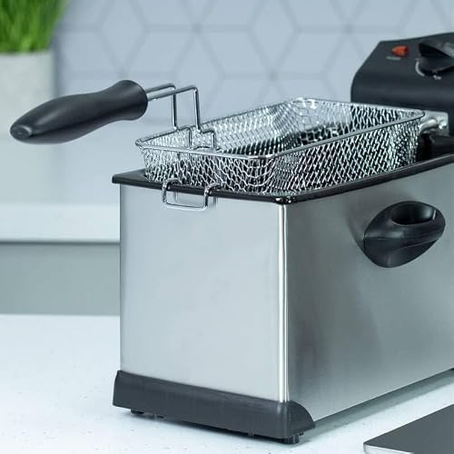 3L Stainless Steel Deep Fat Fryer with Viewing Window, Safety Cut-Out, Non-Slip Base, Effortless to Clean - Image 2