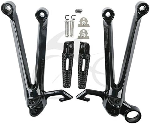 XMT-MOTO Rear Passenger Foot Peg Footrest Bracket Set for SUZUKI GSXR1000 2005 2006