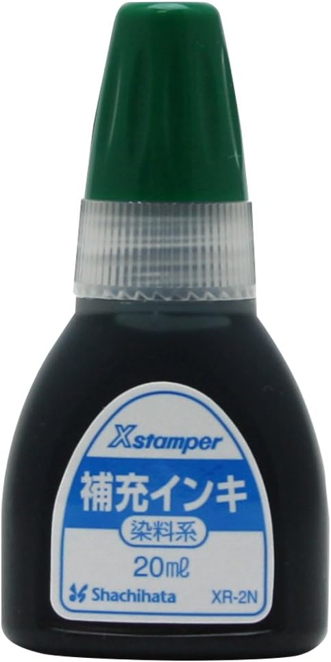 Shachihata XR-2N X Stamper, Refill Ink, Dye Type, 0.7 fl oz (20 ml), Green