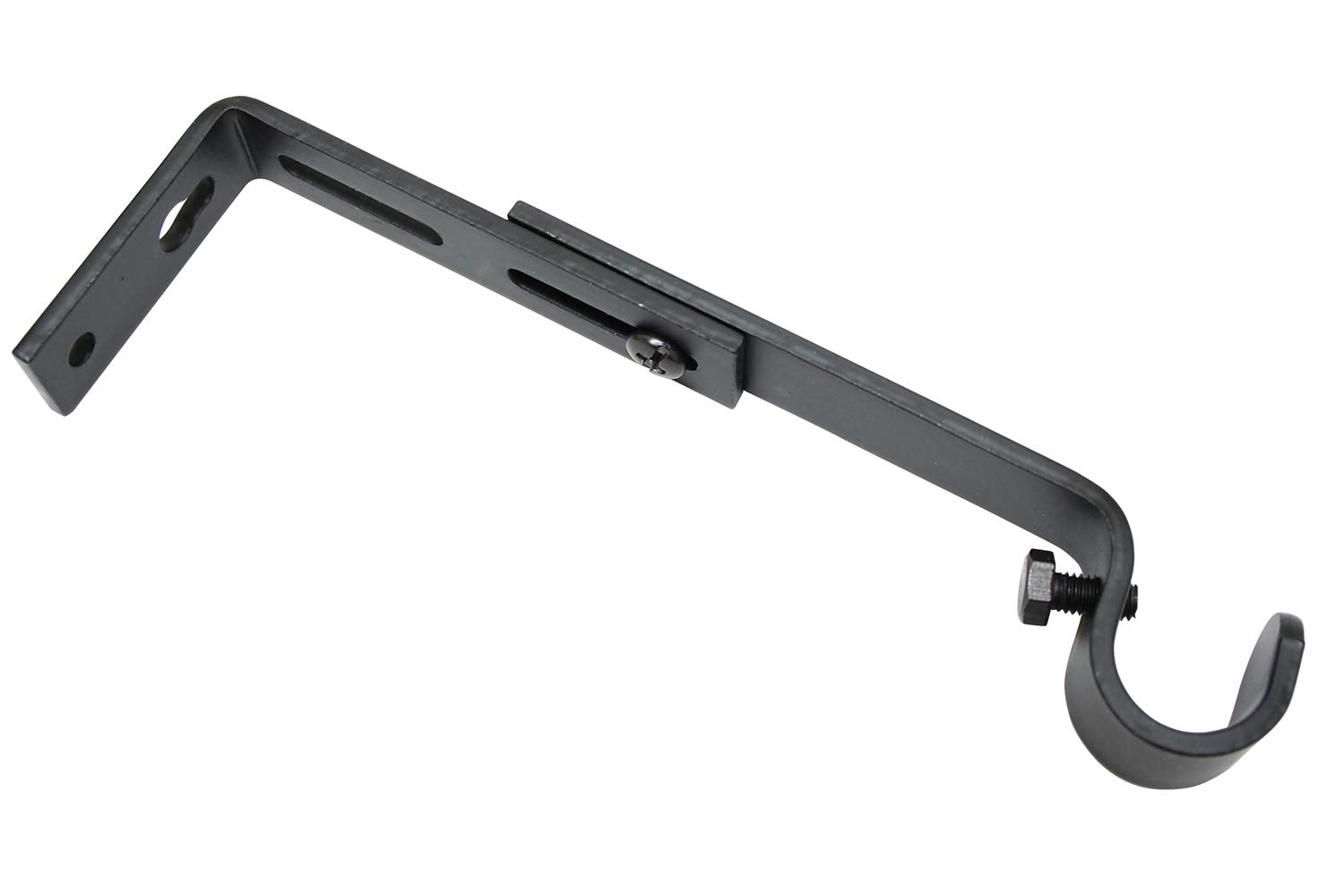 Supporto Parete Per Bastone Tende - Regolabile 125-170mm, Bianco, Con Viti E Tasselli