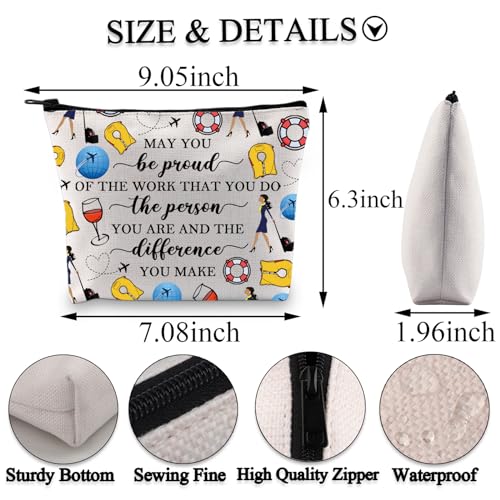PLITI Flight Attendant Gifts Air Stewardess Makeup Bag May You Be Proud of The Work You Do Stewardess Aviation Zipper Pouch (Be Proud Flight bagU) - Image 2