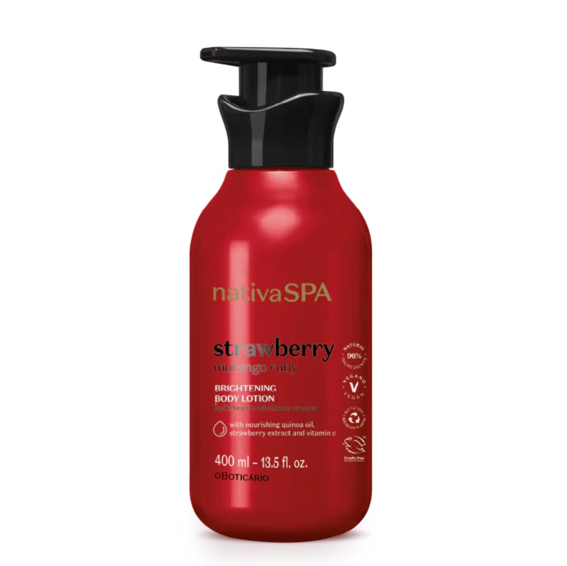Nativa Spa Strawberry Ruby Moisturizing Body Lotion, 400ml O Boticario