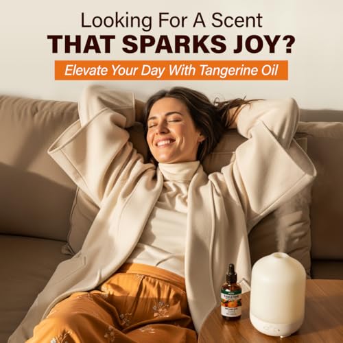Image of 100% Pure Tangerine Oil - 1 Fl Oz Tangerine Essential Oil for Hair, Skin, Diffuser, Aromatherapy & DIY Soap Making Scent