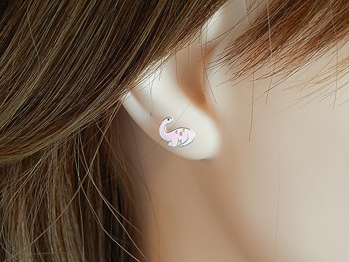 ICYROSE 925 Sterling Silver Set of 3 Pairs Assorted Dinosaur and Friends Stud Earrings (Nickel Free) Choice4