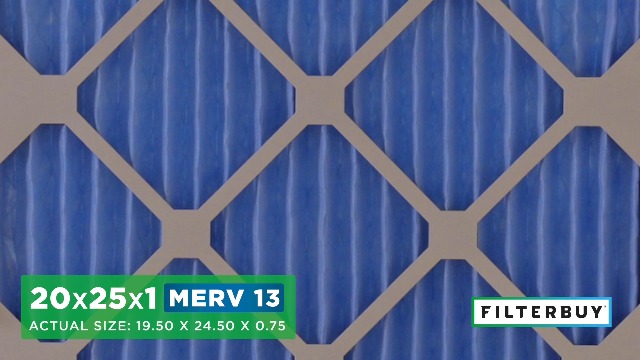 Filterbuy 20x25x1 Air Filter MERV 13 Optimal Smoke & Allergy