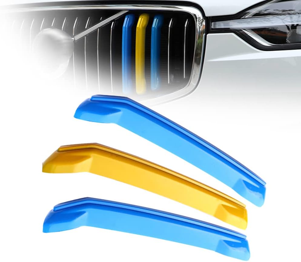 ontto Fit for Volvo XC60 2018-2021 Grille Insert Trims Strips Front Kidney Decorative Strip Grilles Color A