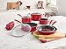 KitchenAid KC2AS10ER 10 Piece Aluminum Nonstick Set, Empire Red, Large