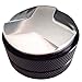 Coffee Distributor/Leveler Tool-New 3 Leaf Clover Base Palm Tampers Coffee Leveler Macaroon Tamper Proof for Espresso Coffee Grounds - 58mm (black)
