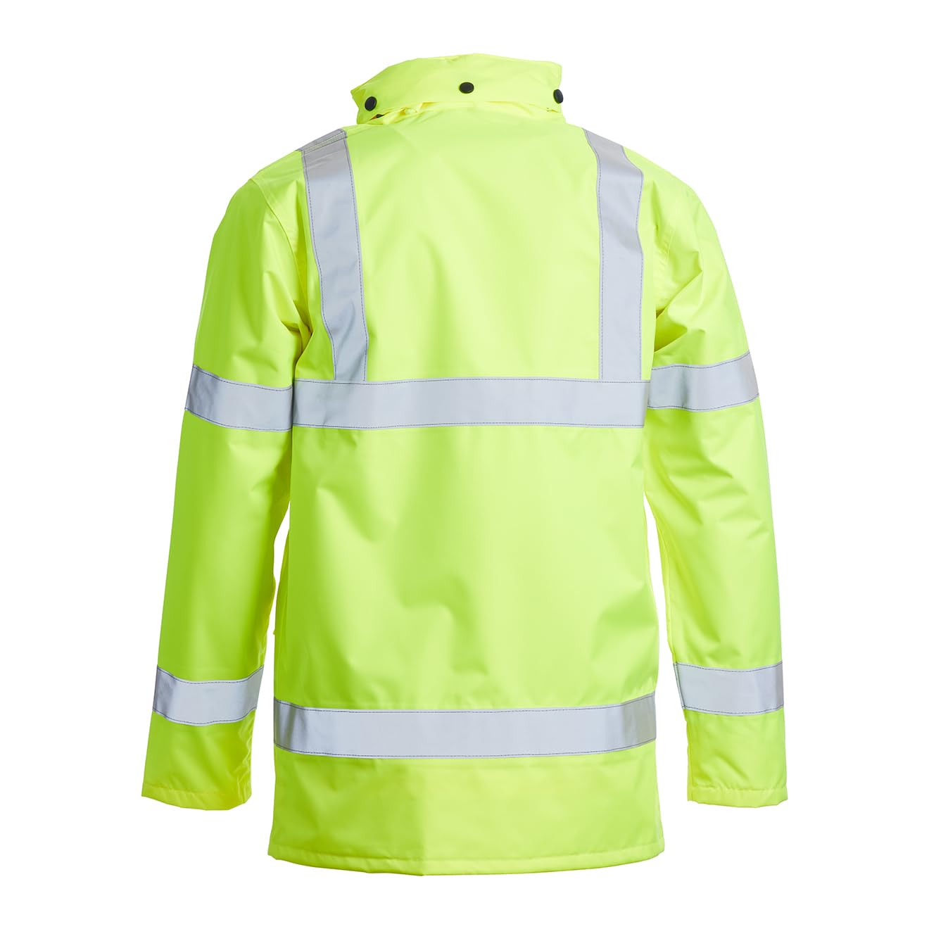 Blackrock Cappotto impermeabile ad alta visibilità, giallo, foderato in rete traspirante, ad alta visibilità, giacca da lavoro unisex, ad alta visibilità, nastro riflettente, cappotto da lavoro,