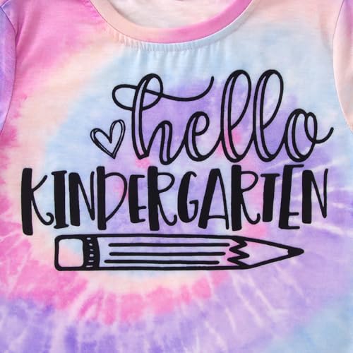Image of MODNTOGA Kid Girl Boy First Day of School Shirt Back to School T-Shirt Hello Kindergarten 1st 2nd 3rd Grade Graphic Tee Tops