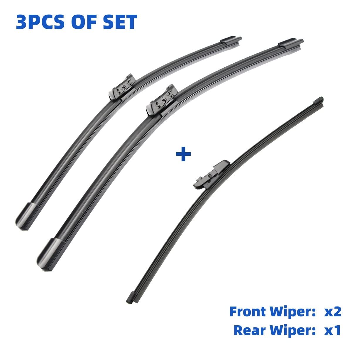 3 Pz/set Anteriore Posteriore Tergicristallo Spazzole Tergicristallo Accessori Tergicristallo 26 "21" 14" Per VW Per Tiguan MK2 2017 2018 2019 2020 Parabrezza
