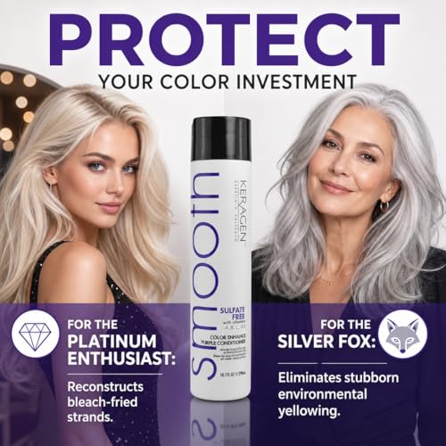 KERAGEN Purple Toning Conditioner Brass Neutralizer for Blonde, Silver & Platinum Hair | 3 - image 6
