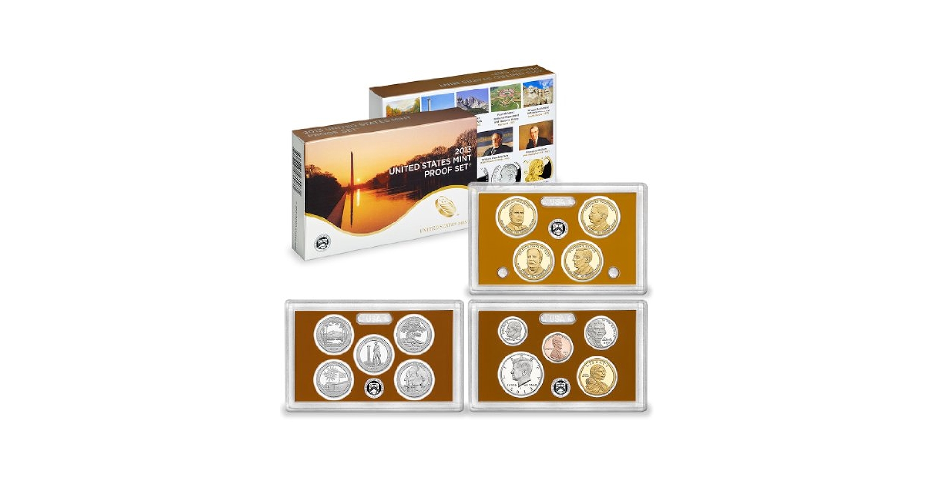 造幣局　MINTSET 2011 2012 2013 2014 1967 Special Mint Set (SMS) w US Mint OGP Box - 40% Silver