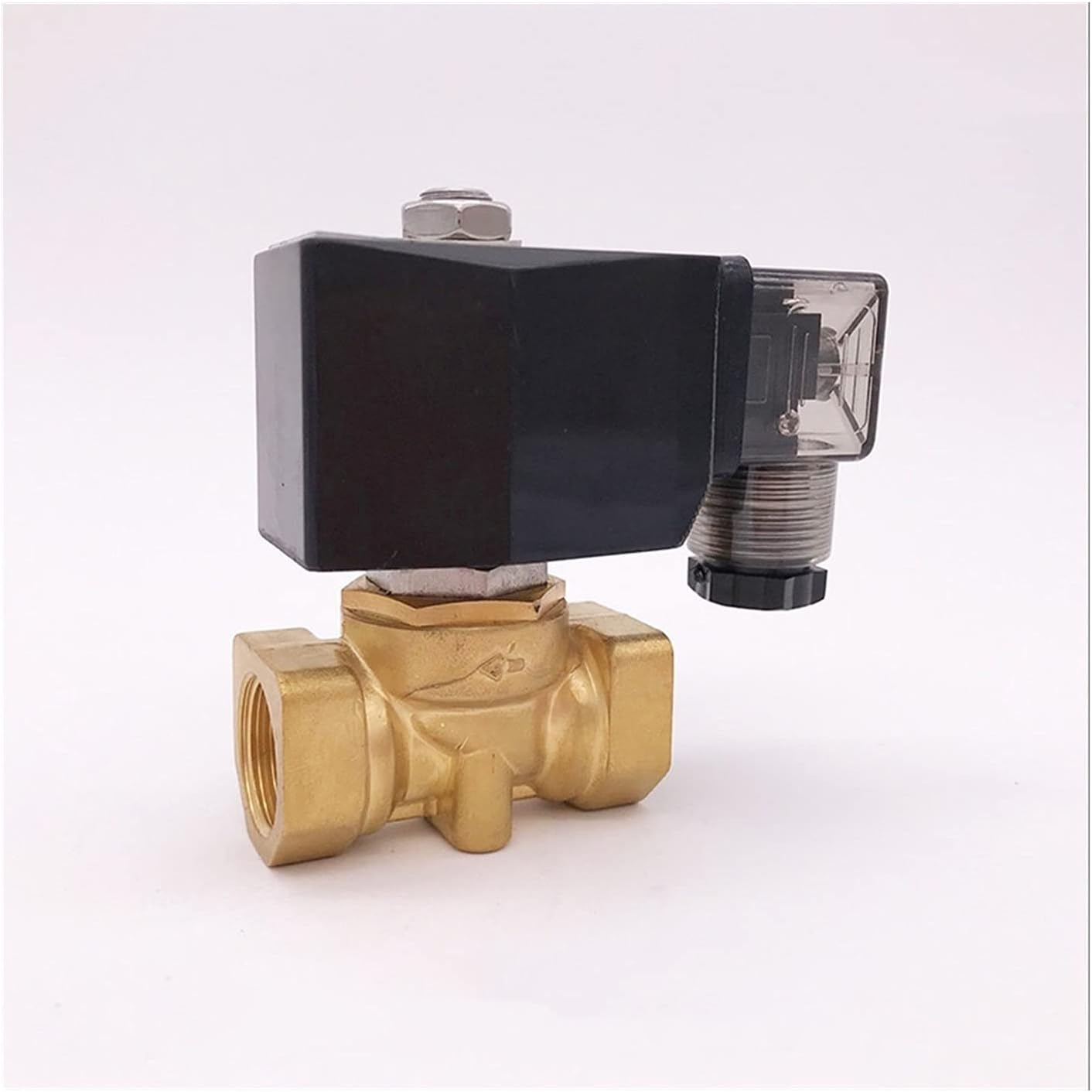 Solenoid Valve 1/2Inch AC220V 1Bar 2Way Brass Water Normally Close Solenoid Valve Orifice 10mm Zero Pressure Start Low Pressure Valve(AC110V)