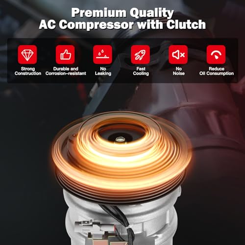 Image of CCIYU A /C Compressor with Clutch for Toyota Sienna 3.3L 2004-2006