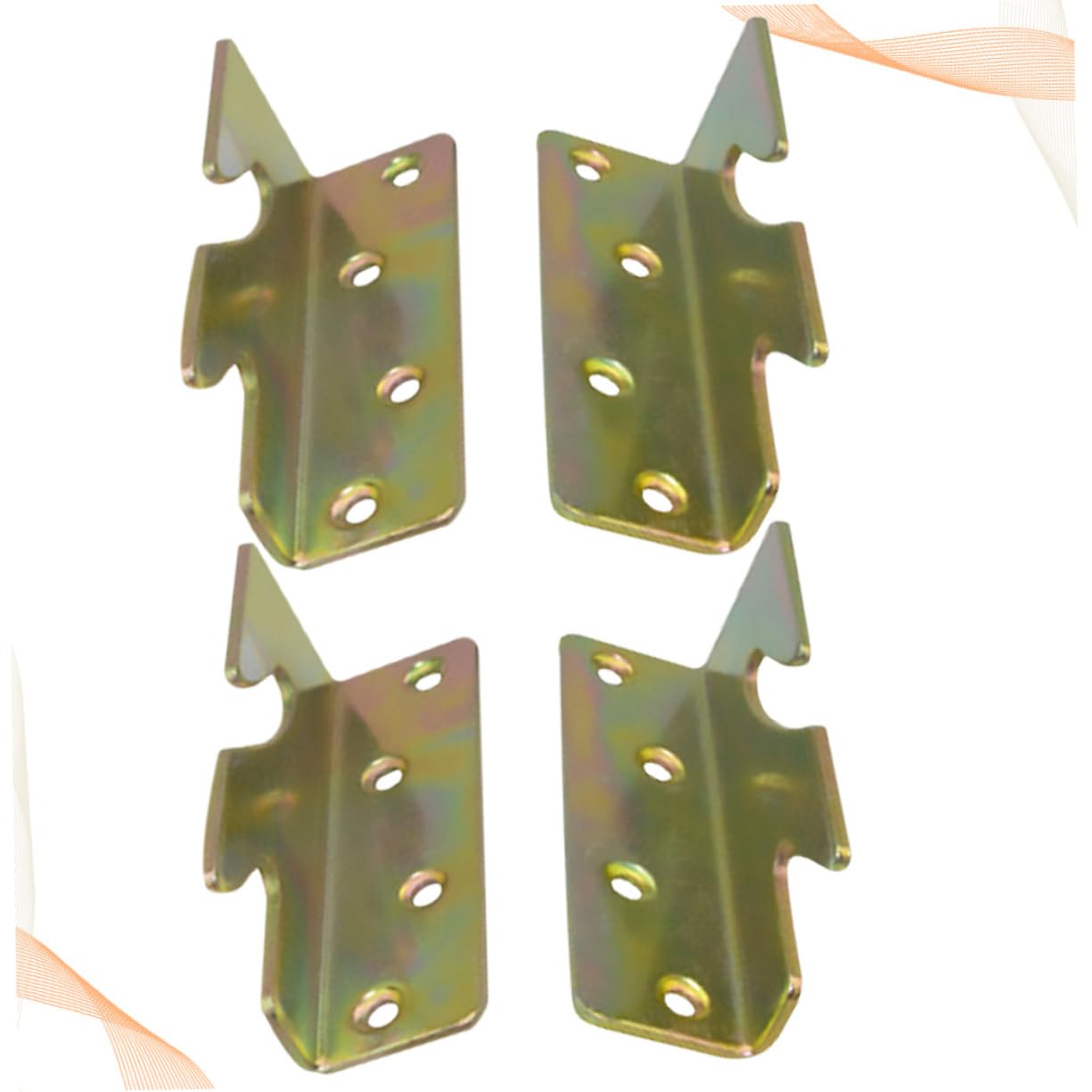 Cabilock 4Pcs Thickened Bed Hinge Connectors Widened Furniture Hinges for Bed Frames Rails Headboards Easy to Assemble Corrosion Bed Accessories