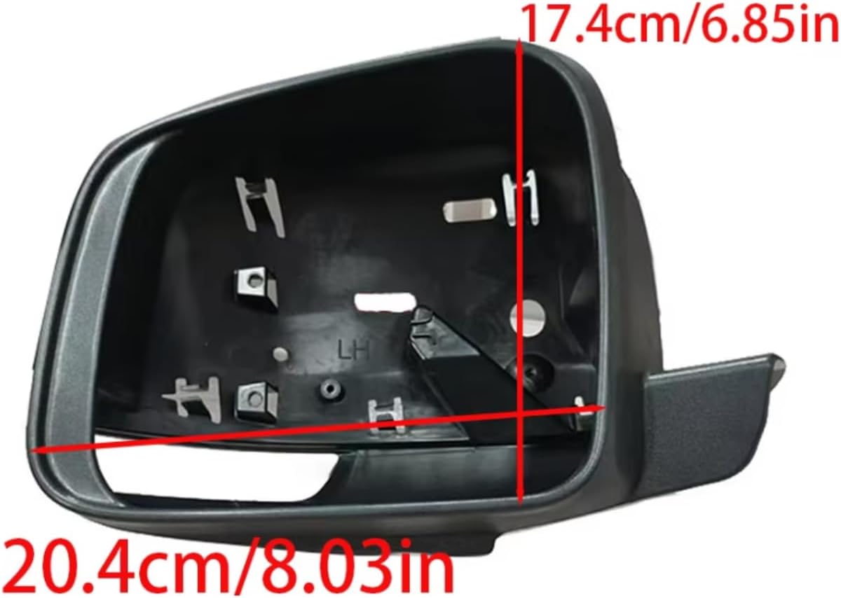 Right Passenger Side Car Mirror Cover Cap Frame Replacement Compatible With Jeep Grand Cherokee 2014-2021 (Right without ground light hole)