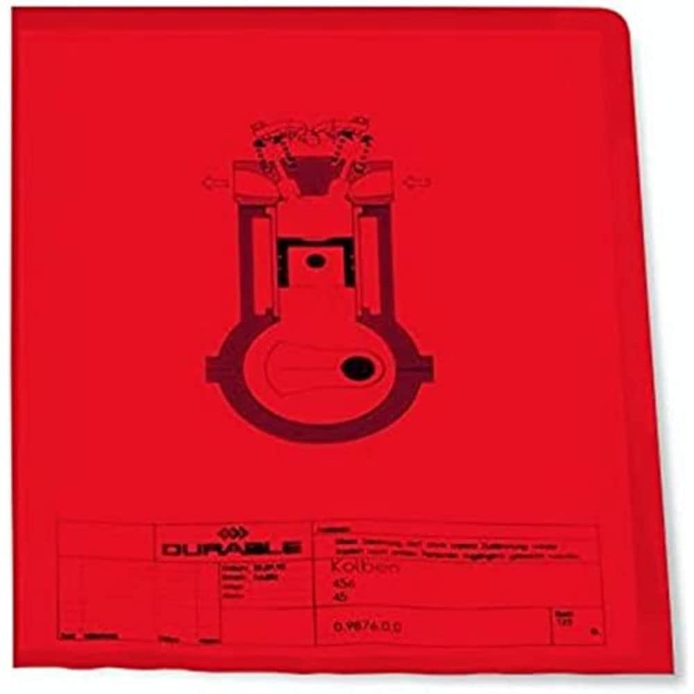 Durable Red Clear Plastic Cut Flush Document Wallet Folder | 100 Pack | A4