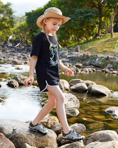 Image of Stelle Water Shoes for Kids Adjustable Laces | Quick Dry Barefoot Non-Slip Shoes with a Roomy Toe Box for Boys and Girls,Beach,Hiking,Toddler to Big Kid