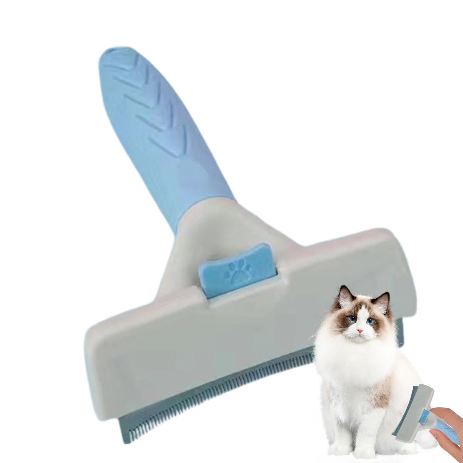 Cepillo deshedder para gatos, cepillo de aseo de acero inoxidable | para perros, agarre cómodo, cepillo eficiente de limpieza de de gato, ergonómico para mascotas, gatos y perros