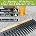 OBW Bamboo Wide Tooth Comb – Detangler for Curly, Thick & Natural Hair – Dimensions: 5.8x2.1 in, 1.1 oz - Lightweight & Durable Bakelite-Infused Comb for Men & Women – Anti-Frizz Hair Tool by ORW