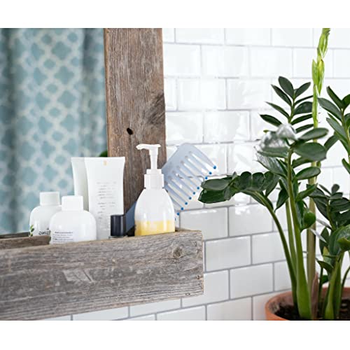 Barnwoodusa Large Farmhouse Mirror With Reclaimed Wood Shelf | Rustic Wall Décor | Weathered Gray #TOP3