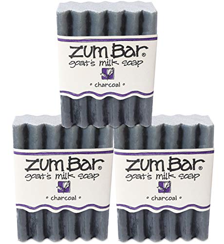 Indigo Wild: Zum Bar All Natural Goat's Milk Soap Bar - Charcoal Zum Bars, 3 oz (3 Pack)