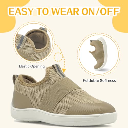 Kids Sneakers for Boys Girls Slip On Wide Toe Box Barefoot Shoes Toddler Minimalist Zero Drop Sneakers Breathable Tennis Walking Shoes3