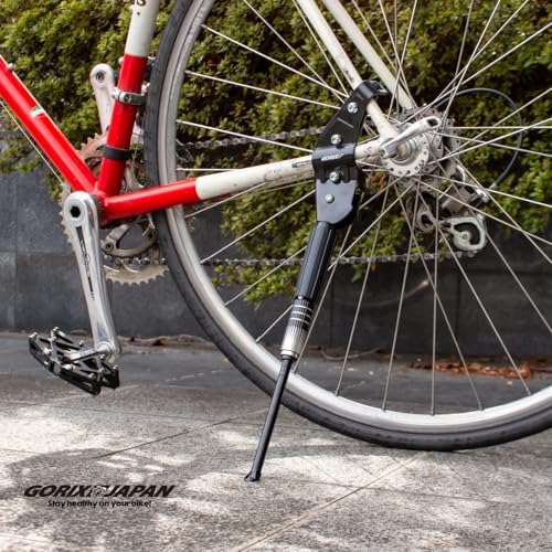 GORIX béquille de vélo béquille latérale Route VTT vélo réglable 26-29 Pouces 700c (GX-ST978)