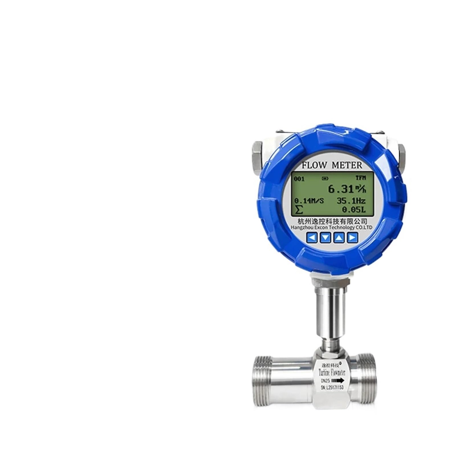 BALYDLUL Flowmeter Display Water Hydraulic 1inch 1/2 DN32 DN40 Flow Meter Water(DN25 SS304)