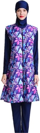 Modest Muslim Swimsuit Full Coverage Print Islamic Hijab