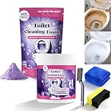 Touch Free Fizzy Foam Toilet Cleaner, Fizzclean Toilet Cleaner, Fizzy Foam Toilet Cleaner, Fizzclean Toilet Cleaning Foaming, Limescale Remover Powder, for Sparkling Clean (1 Bag+1 Box)