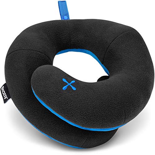 BCOZZY Chin Supporting Travel Pillow- Ergonomic Neck Cushion for Neck Pain Relief in
