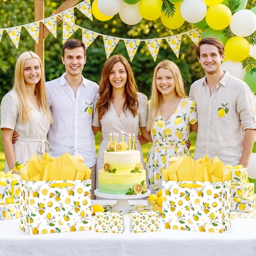 Bolsa de regalo de limón LUUFILx con tarjeta para recuerdos 7