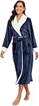 RONGTAI Plush Peigne de bain polaire pour femmes, Robe longue avec deux poches latérales et ceinture, Chaud et Cozy Sleepwear
