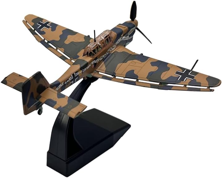 Miniatura 4 de 1/72 Escala German Junkers Stuka JU-87 Modelo de bombardero de buceo Modelo de avión fundido a troquel Colección de adornos de regalo