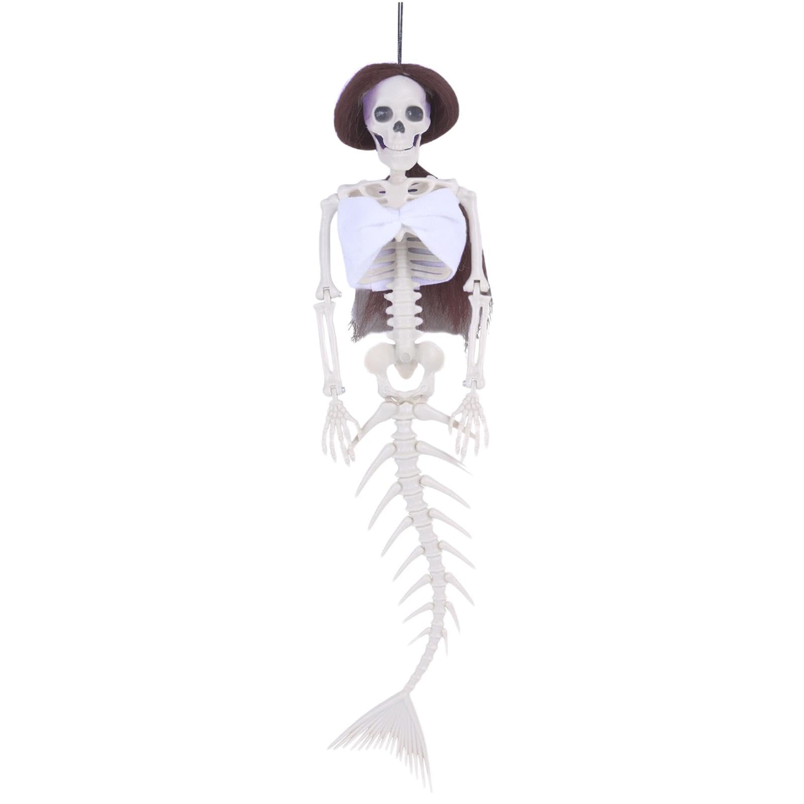 3er-Set Meerjungfrau-Skelette Für Halloween – 40,6 Cm, Wetterfest, Gruselige Deko Für Garten & Party