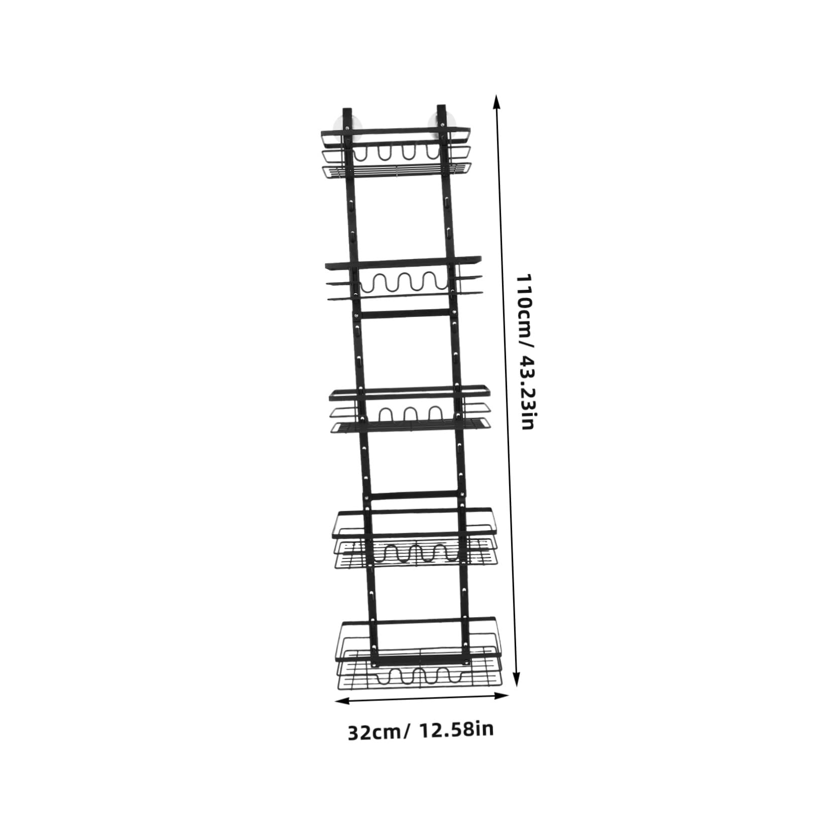 CIYODO Hanging Baskets for Organizing over The Door Shelving Shower Storage Rack Bathroom Hanging Shelf Metal Construction