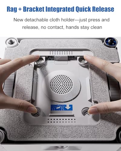 Image of 2Pcs Mop Pads with Bracket For ECOVACS WINBOT W3 Omni Window Cleaning Robot | Window Cleaning Rag Replacement Parts Washable Cleaning Wipes