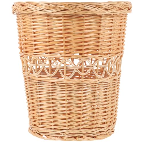 LALAFINA Geflochtener Weidenkorb Müllbehälter Eckig Robust...
