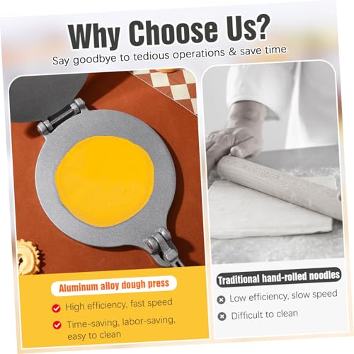 Miniatura 7 de Muelodsic Prensa Para Tortillas De Aleación De Aluminio Ecológica Y Resistente Oxidación, Herramienta Redonda Para Hacer Tortillas En Cocina Doméstica