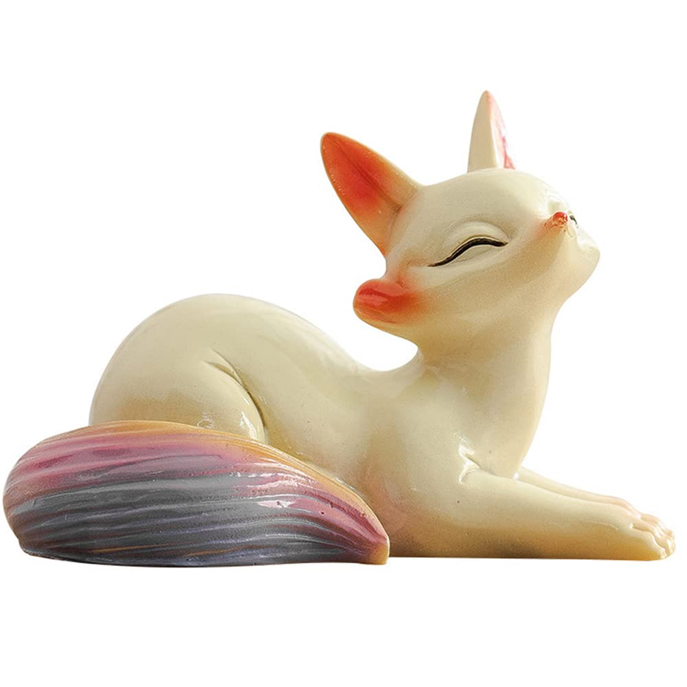 Hormsdar Tea Pet Fox Color Change Tea Play Funny Resign Statue Kung Fu Tea Tray Decor Tea Lovers Gift (B)