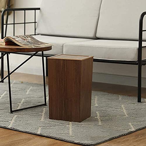 Caneca de basurero rectangular de bambú 9.5L miniatura 3