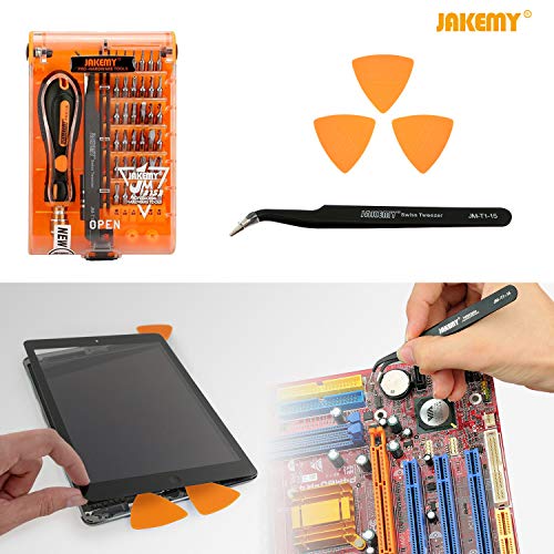Screwdriver Set 43 in 1 Precision Screwdriver Kit JAKEMY Magnetic Replaceable Bits Repair Tool Kit Opening Tool and Tweezer for iphone Cellphone PC Electronics