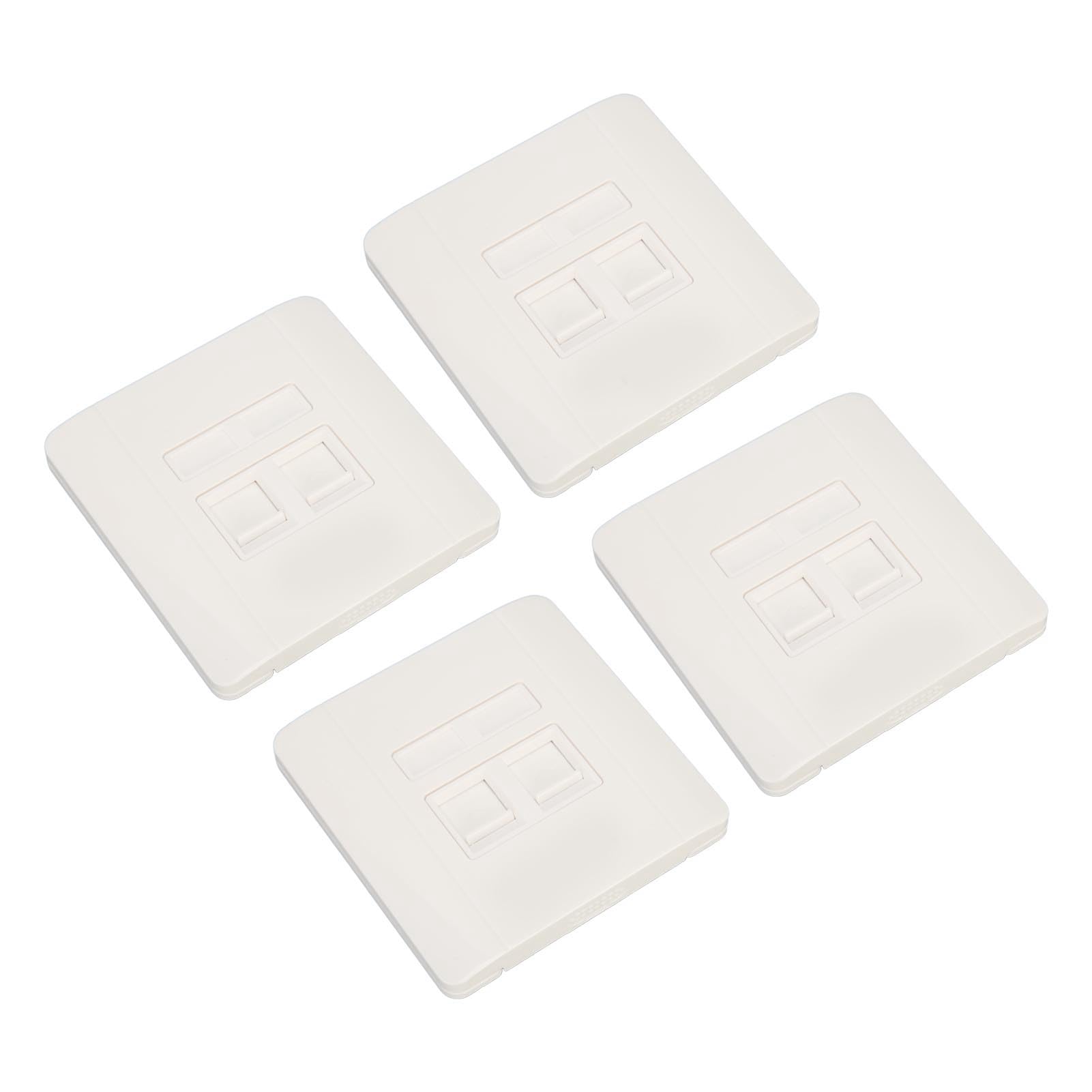 Airshi Prise Murale Ethernet, Large compatibilité Transmission Facile Plaque Murale RJ45 à Deux Ports Durable pour Le Bureau